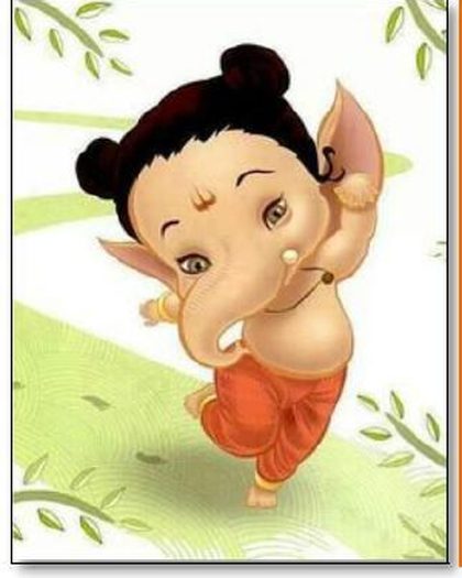 Pre-K class illustration of a young Ganesha